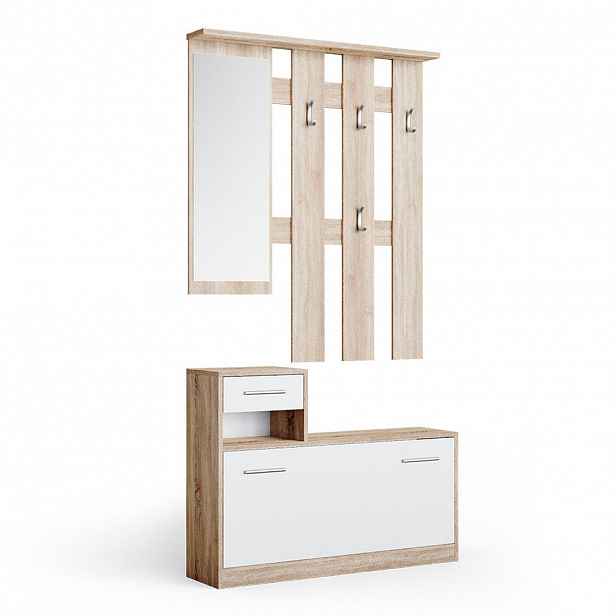 Vicco VĚŠÁK NA KABÁTY Billy Sonoma/bílá 100 x 111.6 cm