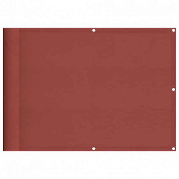 vidaXL Balkónová zástěna terakota 75 x 1000 cm 100% polyester oxford