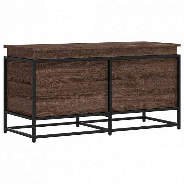 vidaXL Úložný box s víkem hnědý dub 100x40x51,5 cm kompozitní dřevo
