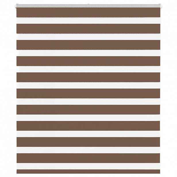 vidaXL Zebra roleta hnědá 130x100 cm šířka látky 125,9 cm polyester