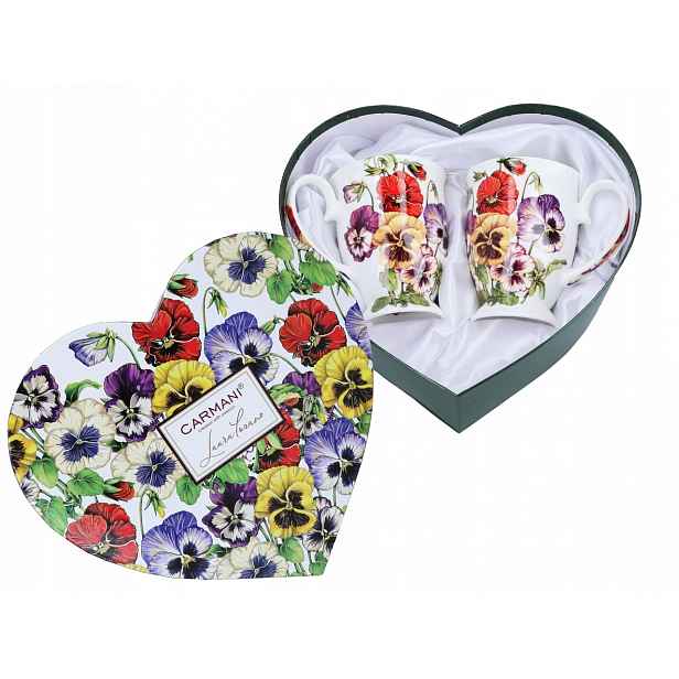 2 šálky v srdci Lozana, bratříčky Carmani, porcelán