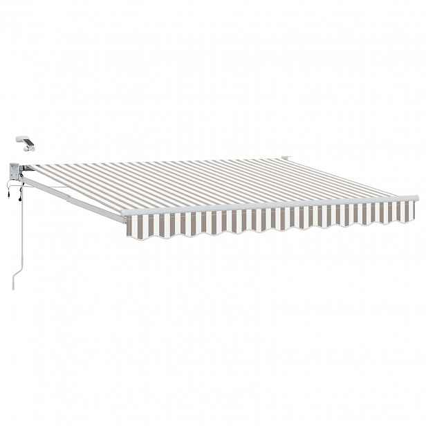 vidaXL Elektrická Retrakční markýza Světle šedá a bílá