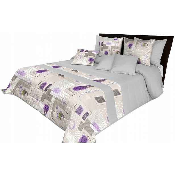 Prošívaný Přehoz 200x220 Na Postel Květiny Elegantní