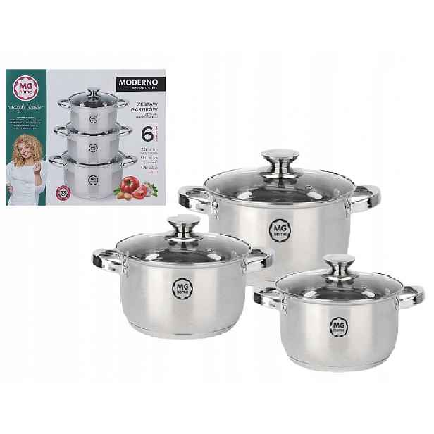 Mg Home Moderno Sada Hrnců 6 Kusů
