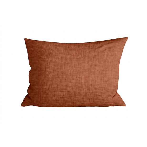 Mušelínový povlak na polštář MUSSARI 50x70 cm, terakotový