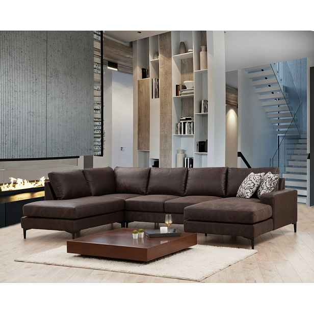 Rohová sedací souprava Porto Corner (EOT-C-02-CHL) - Brown