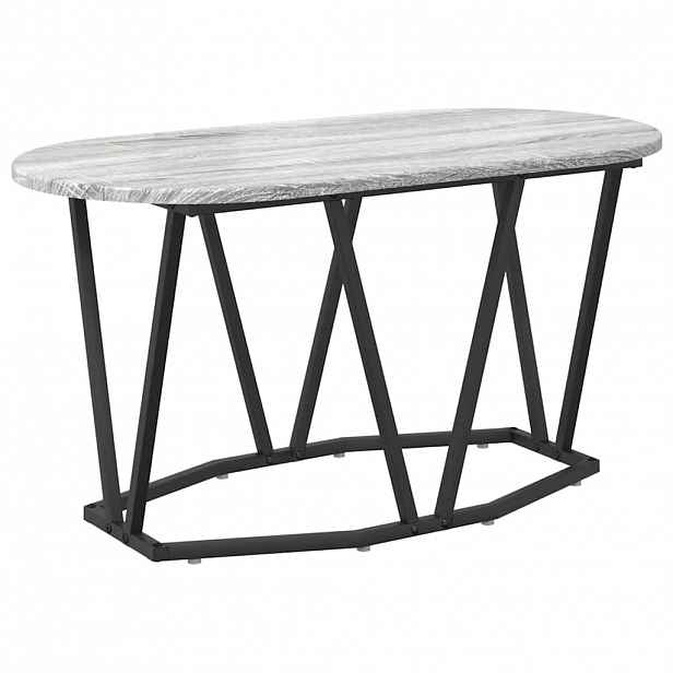 vidaXL Konferenční stolek Šedá 80 x 40 x 40.5 cm Skládané dřevo a kov