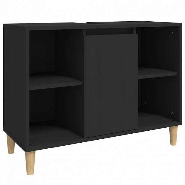 vidaXL Skříňka pod umyvadlo černá 80 x 33 x 60 cm kompozitní dřevo