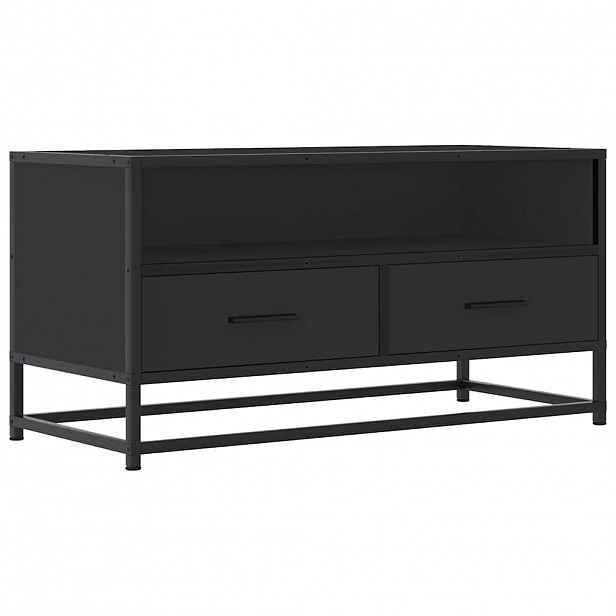 vidaXL TV skříňka černá 80 x 34,5 x 40 cm kompozitní dřevo a kov