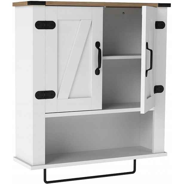Závěsná Koupelnová Skříňka Rustikální S Policemi Elegantní A Moderní Design