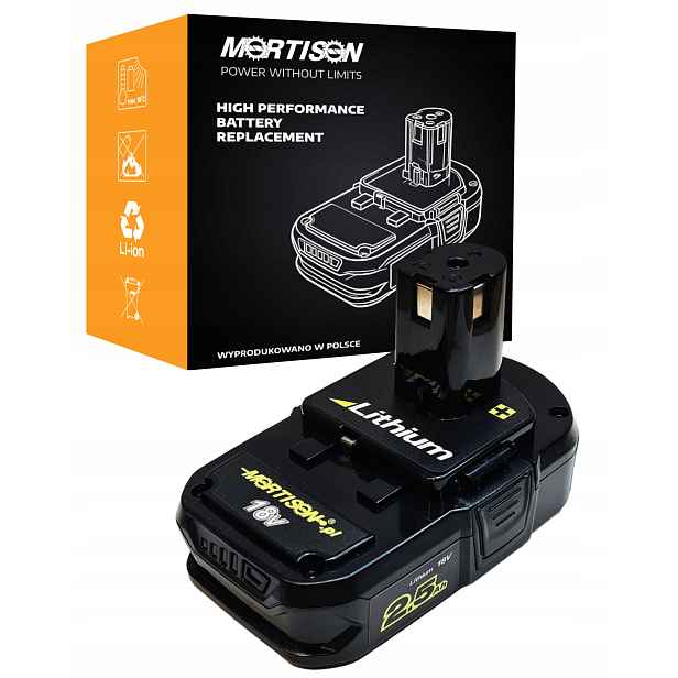 Akumulátor Baterie pro Ryobi One+ 18V 2,6Ah RB18L25