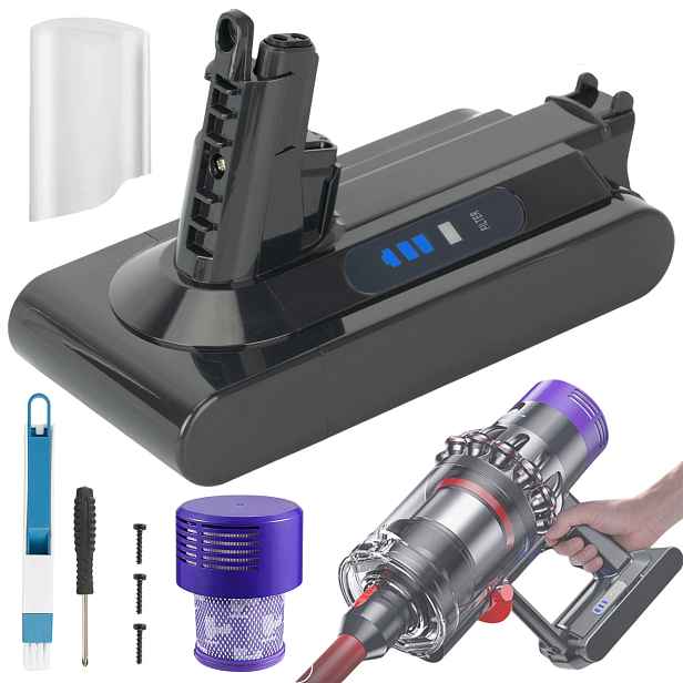 3900 Mah Náhradní baterie pro Dyson V10 s Hepa filtrem a šroubovákem