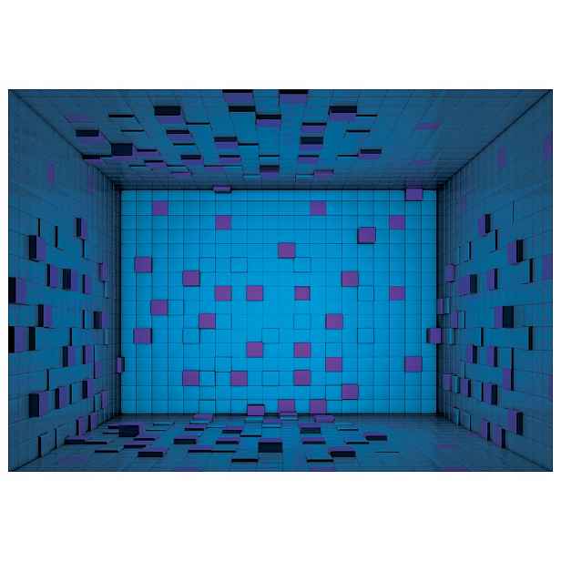 Fototapeta Kubická geometrie 3D minimalismus obývací pokoj ložnice 312x219 lepidlo