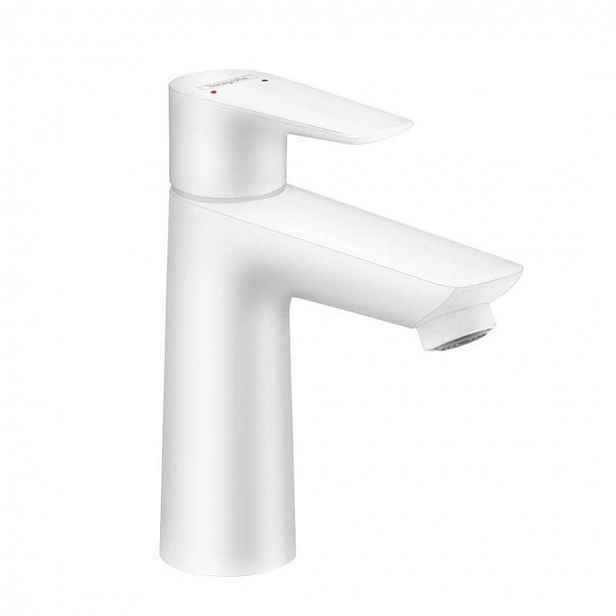 Hansgrohe Talis E - Umyvadlová baterie s výpustí, matná bílá 71710700