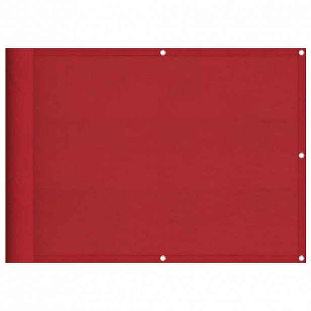vidaXL Balkónová zástěna červená 75 x 700 cm 100% polyester Oxford