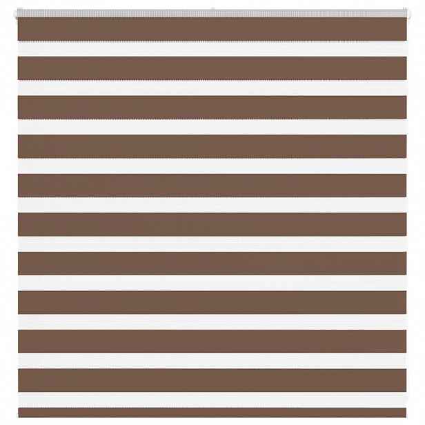vidaXL Zebra roleta hnědá 145x100 cm šířka látky 140,9 cm polyester