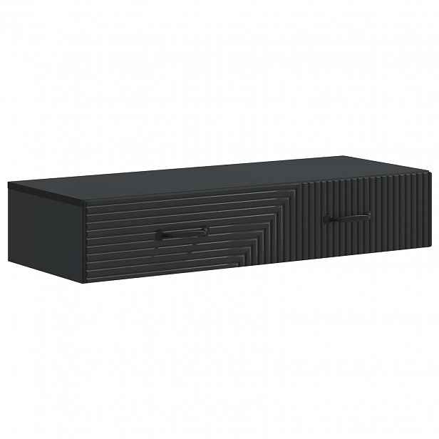 vidaXL Nástěnný boční stůl 87,5 x 34,5 x 17 cm Kompozitní dřevo Černá