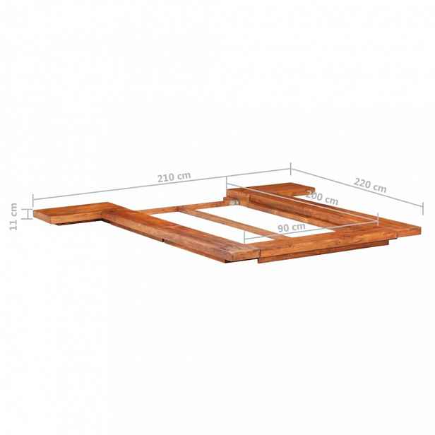 Futonová postel masivní dřevo Dekorhome 90 x 200 cm
