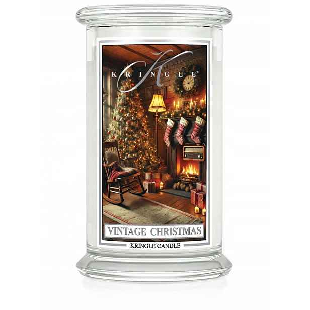 Vintage Christmas Kringle Candle velká svíčka se dvěma knoty (624 g)