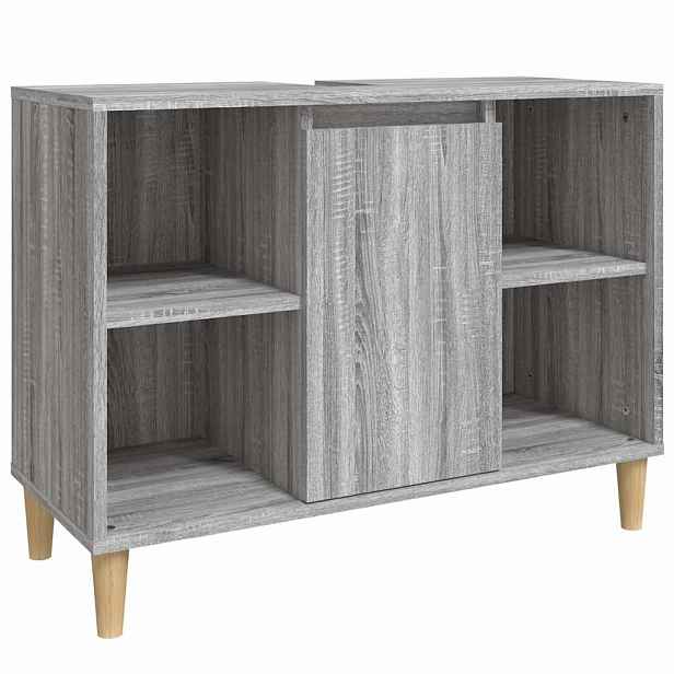 vidaXL Skříňka pod umyvadlo šedá sonoma 80x33x60 cm kompozitní dřevo