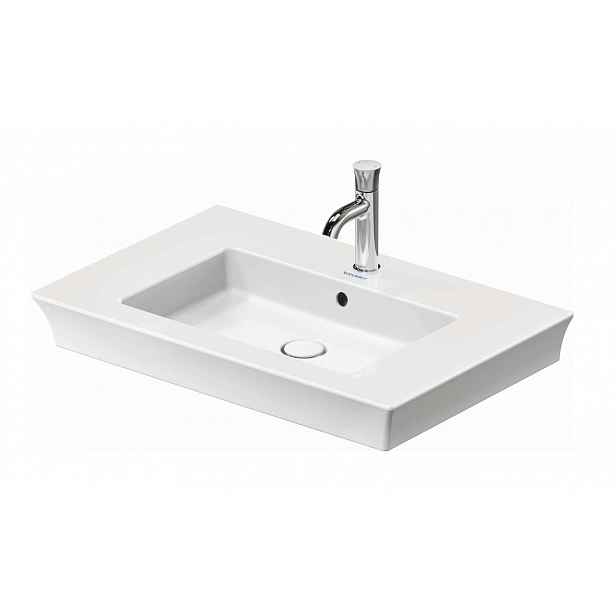 Duravit White Tulip - Umyvadlo 75x49 cm, 1 otvor pro baterii, bílá 2363750000