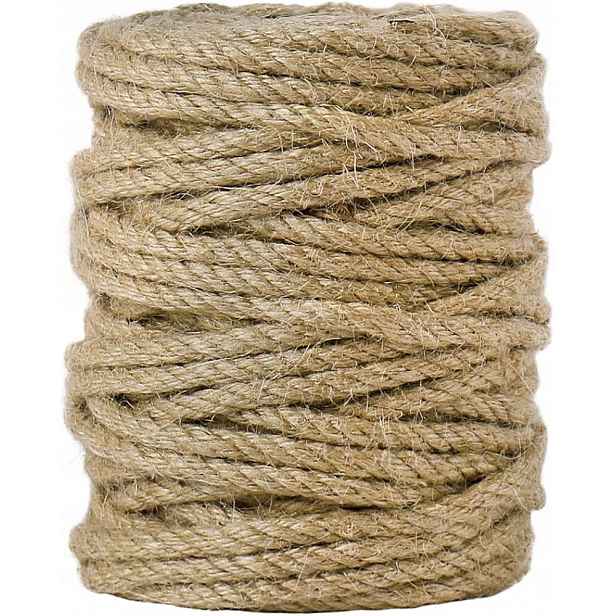 Jutové lano Linsznur 22 mm x 30 m. Dekorativní, kroucené, pro dům i zahradu!