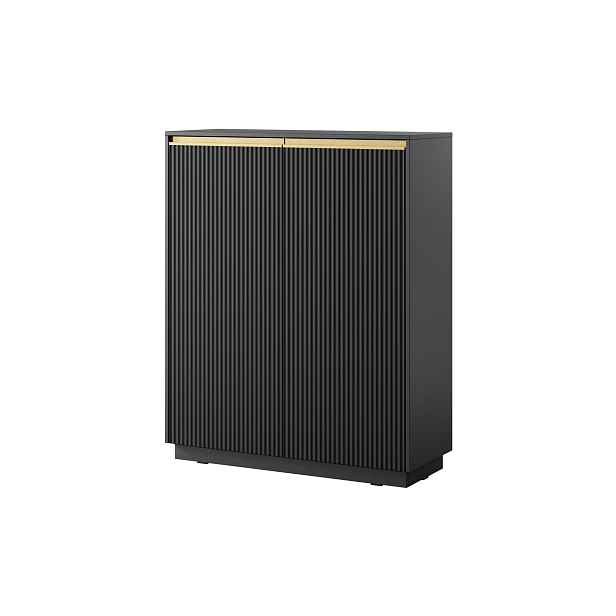 Piaski Komoda Royal II 104 cm KW černá/zlatá