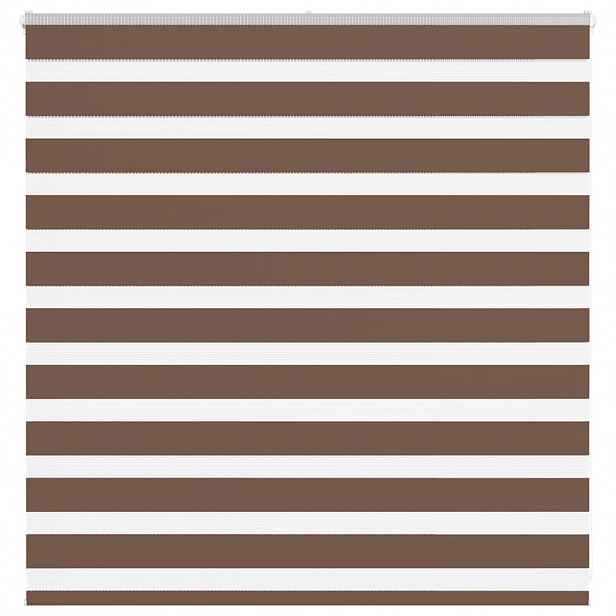 vidaXL Zebra roleta hnědá 150x100 cm šířka látky 145,9 cm polyester