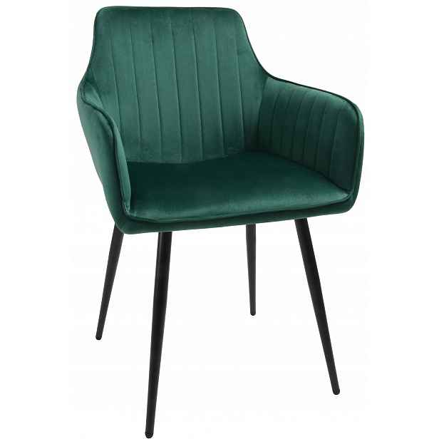 Křeslo Dankor Design Sil Zeleň Lahvová Noha Černá