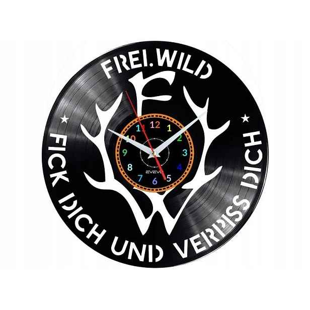 Frei Wild Dárek Originální dekorace do domu Hodiny z vinylové desky
