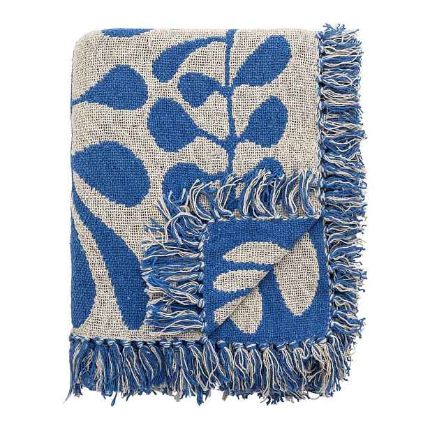 Modrá deka 130x160 cm Nevine – Bloomingville