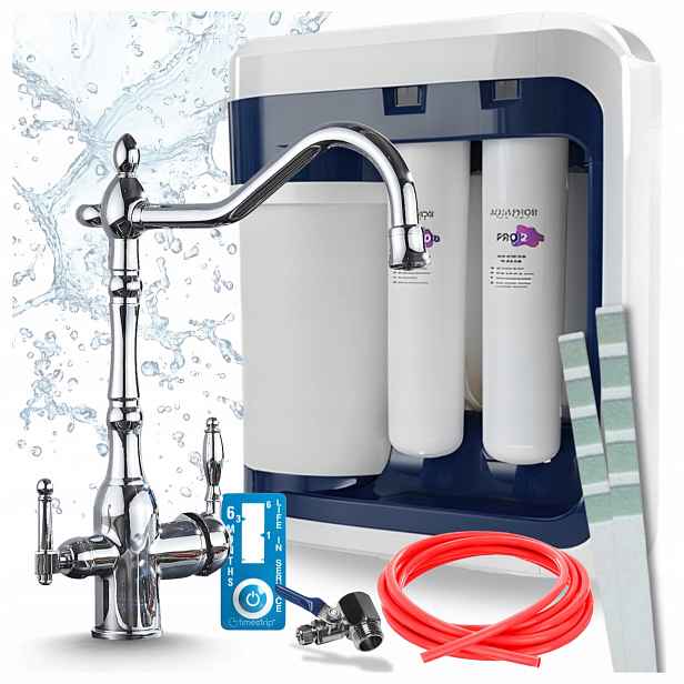 Retro Chromová Kuchyňská Baterie A Filtr Aquaphor Ro 202S Pro Reverzní Osmózu