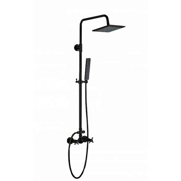 Sprchový Set S Led Dešťovou Sprchou Černý Mat
