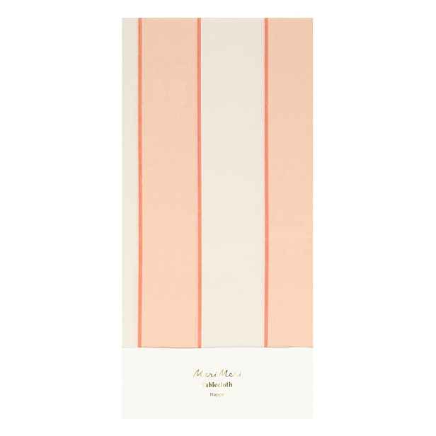 Ubrus 137x259 cm Peach Stripe – Meri Meri