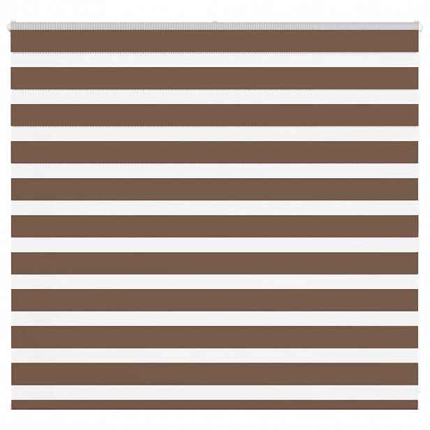 vidaXL Zebra roleta hnědá 155x100 cm šířka látky 150,9 cm polyester