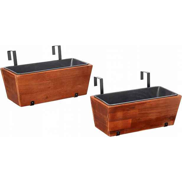 Zahradní květináč Amazon Aware Acacia Wood 18palcový závěsný 2ks
