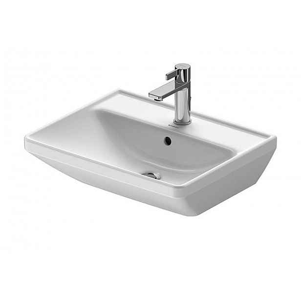Duravit D-Neo - Umyvadlo 55x44 cm, 1 otvor pro baterii, bílá 2366550000