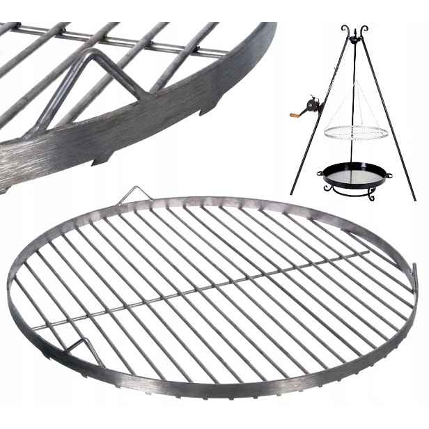 Grilovací Rošt Trojnožka Kulatý Nerezový Polský Nerez Inox Ø450 mm