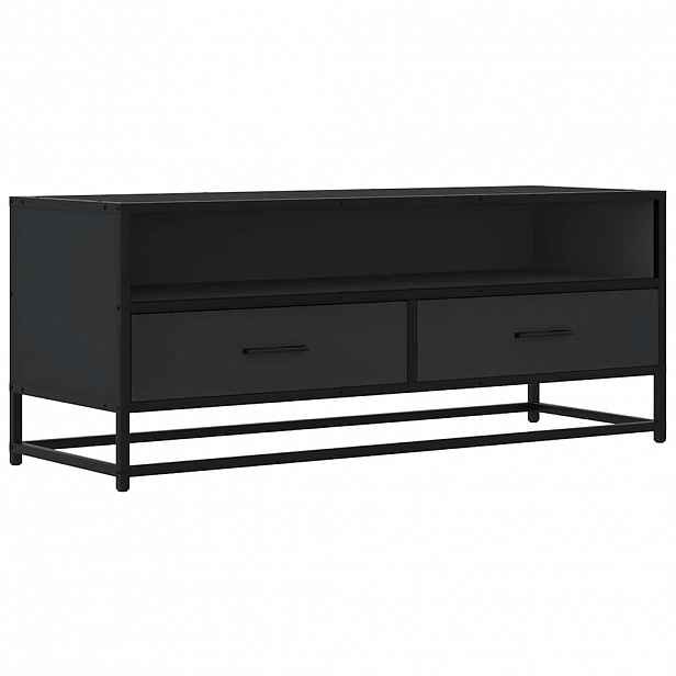 vidaXL TV skříňka černá 100 x 34,5 x 40 cm kompozitní dřevo a kov