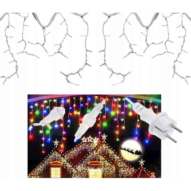 Led světla 500 Multicolor 20 m Venkovní odolná vůči atmosférickým podmínkám