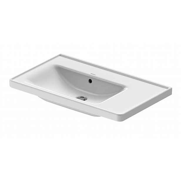Duravit D-Neo - Nábytkové umyvadlo 80x48 cm, bez otvoru pro baterii, bílá 2369800060