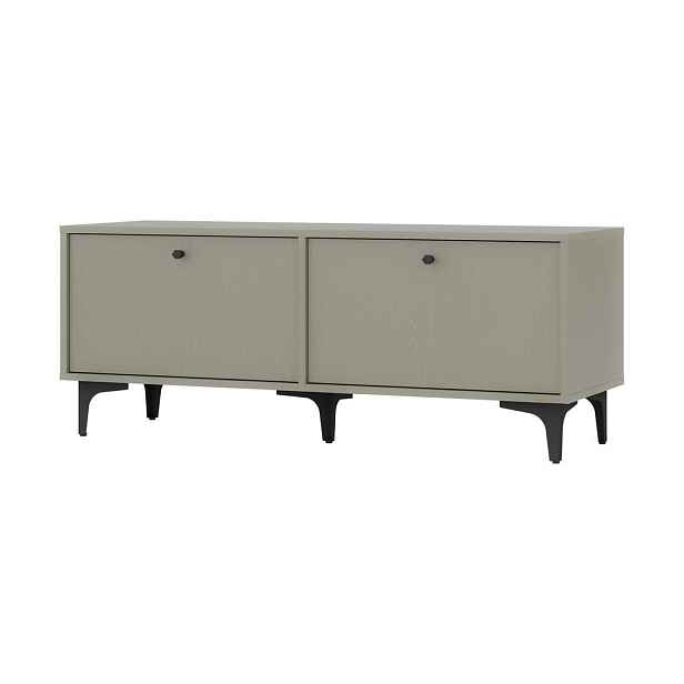 MASSENO TV STOLEK TORINO, 120,6x40,8x48,5 cm s 2 dvířky, světle zelený