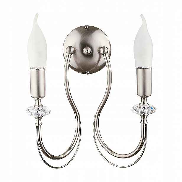 Nástěnná lampa Melody Stříbrná 2xE14 Nástěnná lampa do obývacího pokoje