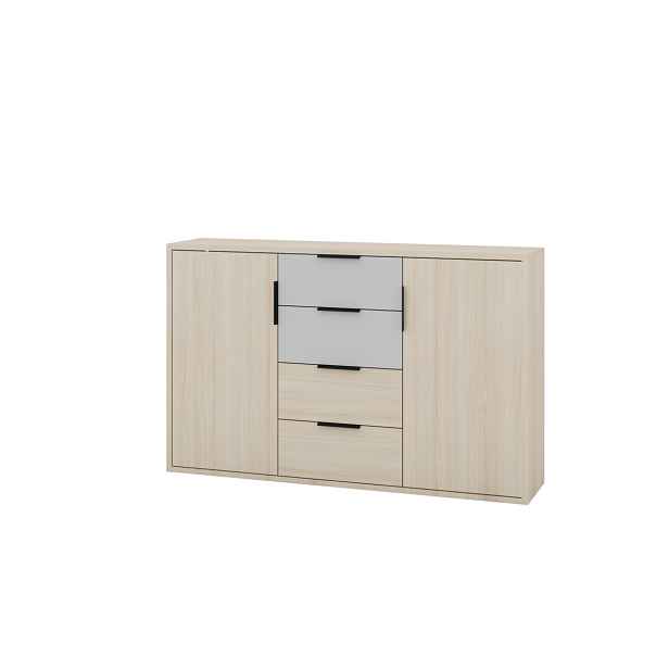 Szynaka Komoda Ryga 05 145 cm dub Riva/šedá