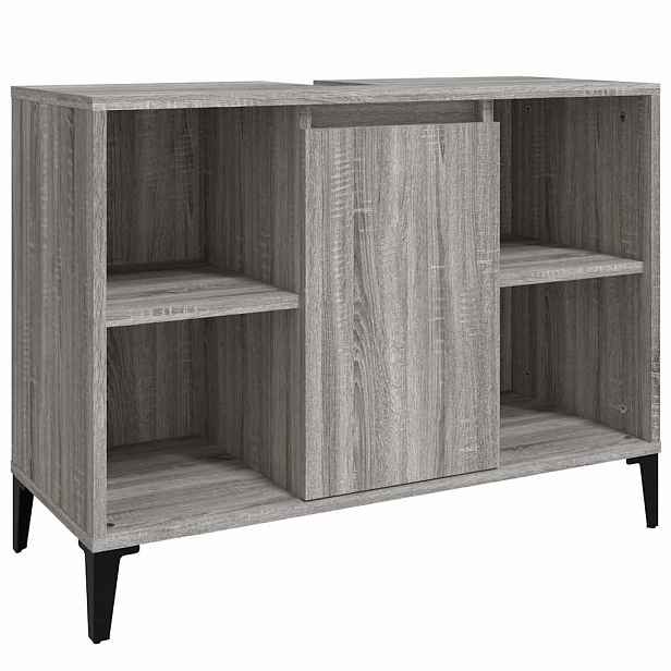 vidaXL Skříňka pod umyvadlo šedá sonoma 80x33x60 cm kompozitní dřevo