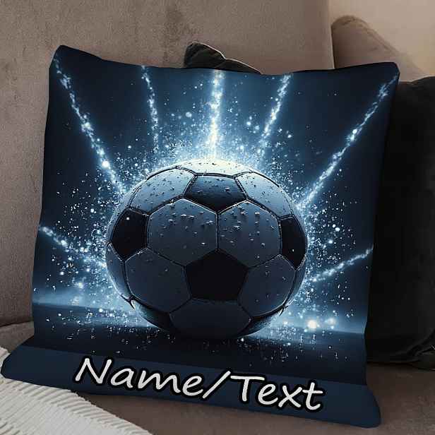 TEMU 1 ks, Přizpůsobitelný povlak na polštář s fotbalovým , Personalizovaný povlak na polštář s jménem, 18 x 18 palců, Bez vnitřní výplně polštáře,