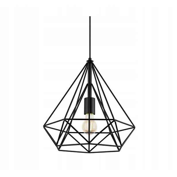 Závěsná lampa Indust E27 60W černá, moderní