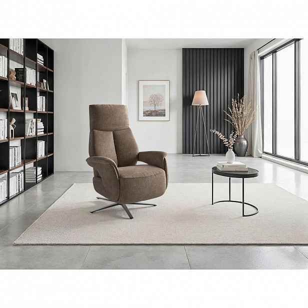 Sit & More RELAXAČNÍ KŘESLO, textil, hnědá