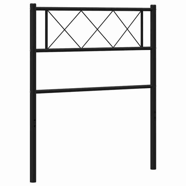 vidaXL Kovové náhradní čelo postele černé 100 cm