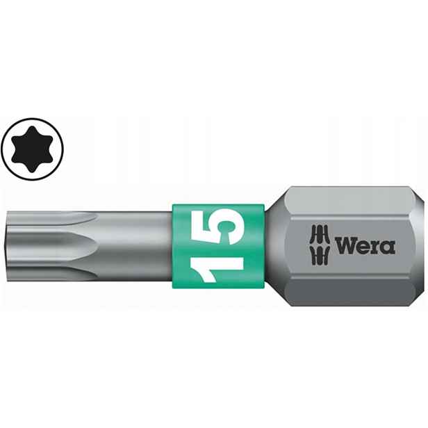 Bit T15 x 25 mm 1/4" Torx 867/1 Btz s torzní zónou BiTorsion 066122 Wera